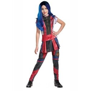 Evie Costume Descendants 3 Girls Small 4-6X Wig, Skirt, Gloves Halloween Dressup